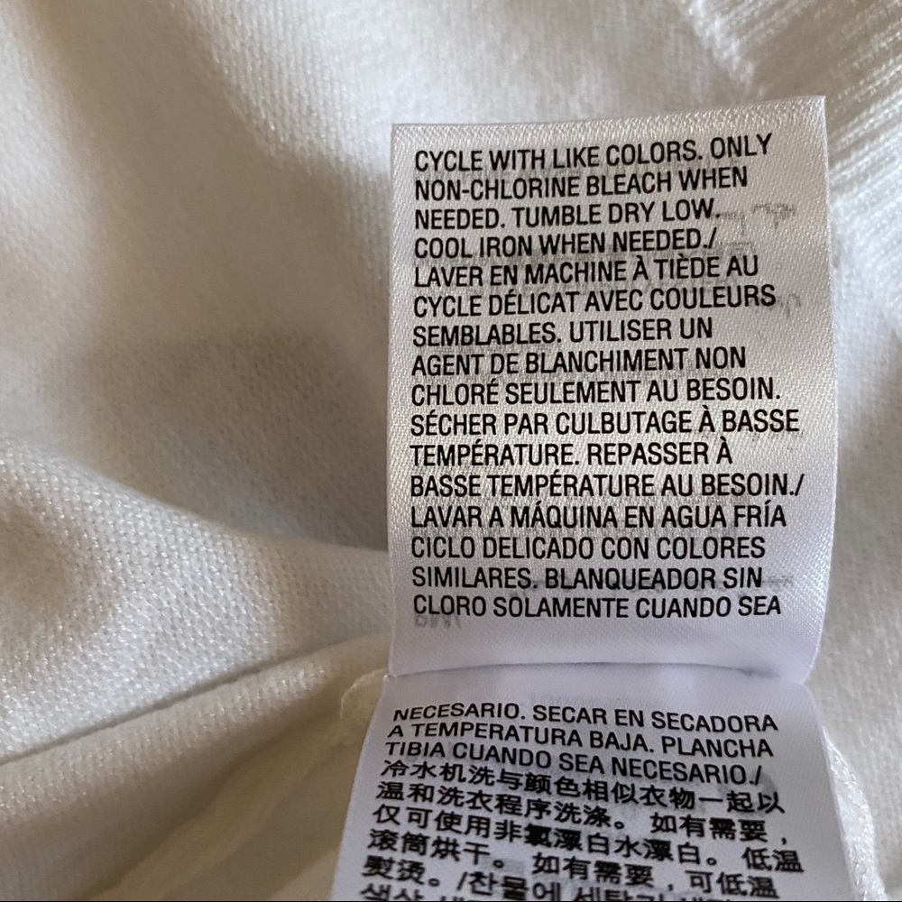 JM COLLECTION OPEN FRONT CARDIGAN TOP-TOGGLE SLEEVES WHITE SIZE MEDIUM PETITE - Picture 9 of 10